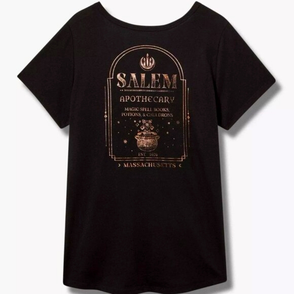 ♥️NWT VINTAGE TORRID TEE - SALEM MASSACHUSETTS APOTHECARY HALLOWEEN WITCH PLUS - Picture 2 of 12